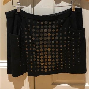 Nanette Lepore black sequin mini skirt